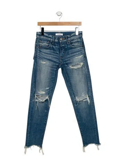 Pre-owned Moussy High-rise Skinny Leg Jeans In Blue