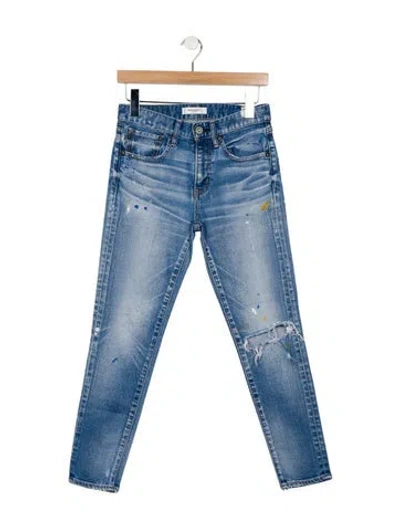 Pre-owned Moussy High-rise Skinny Leg Jeans In Blue
