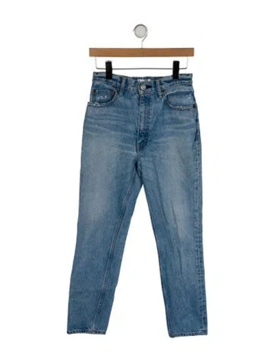 Pre-owned Moussy High-rise Skinny Leg Jeans In Blue