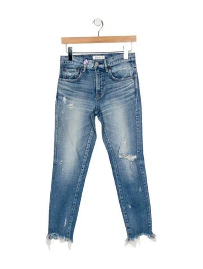 Pre-owned Moussy High-rise Skinny Leg Jeans In Blue