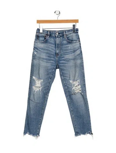 Pre-owned Moussy High-rise Skinny Leg Jeans In Blue
