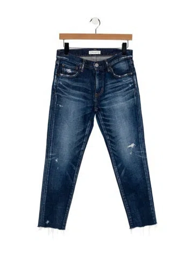 Pre-owned Moussy High-rise Skinny Leg Jeans In Blue