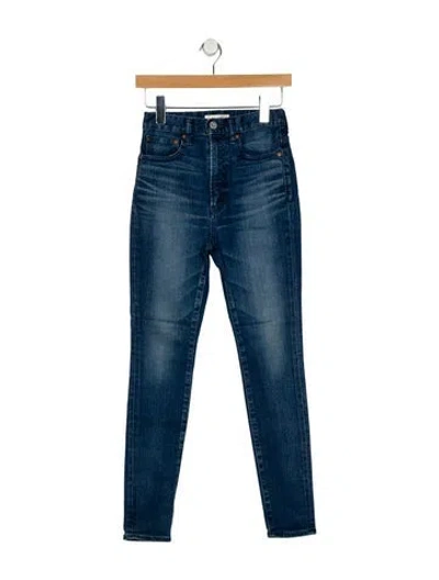 Pre-owned Moussy High-rise Skinny Leg Jeans In Blue
