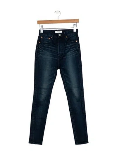 Pre-owned Moussy High-rise Skinny Leg Jeans In Blue