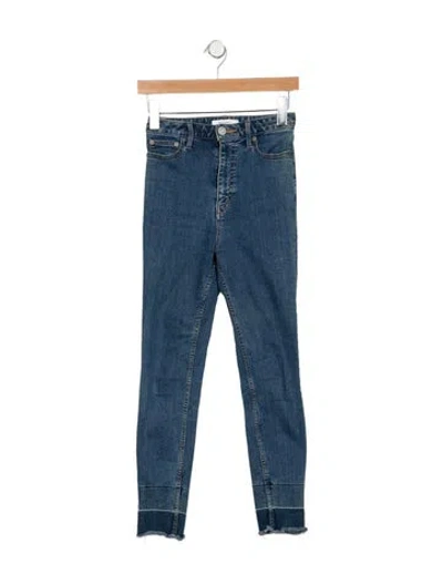 Pre-owned Moussy High-rise Skinny Leg Jeans In Blue