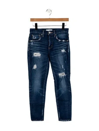 Pre-owned Moussy High-rise Skinny Leg Jeans In Blue