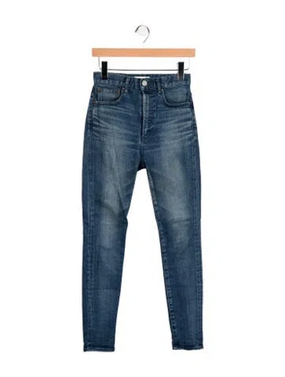 Pre-owned Moussy High-rise Skinny Leg Jeans In Blue