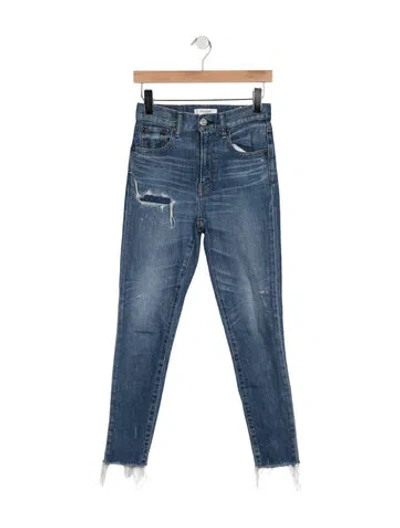 Pre-owned Moussy High-rise Skinny Leg Jeans In Blue