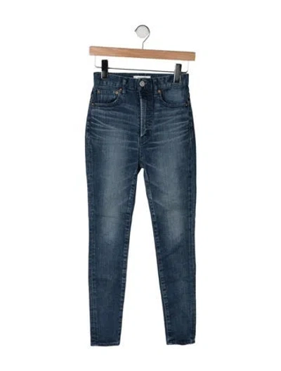 Pre-owned Moussy High-rise Skinny Leg Jeans In Blue