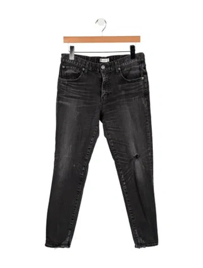 Pre-owned Moussy High-rise Skinny Leg Jeans In Gray