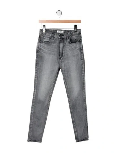 Pre-owned Moussy High-rise Skinny Leg Jeans In Grey