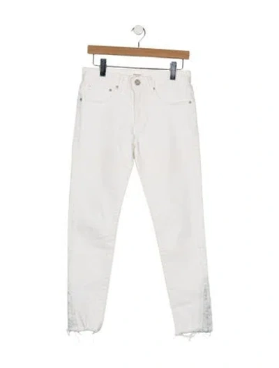 Pre-owned Moussy High-rise Skinny Leg Jeans In White