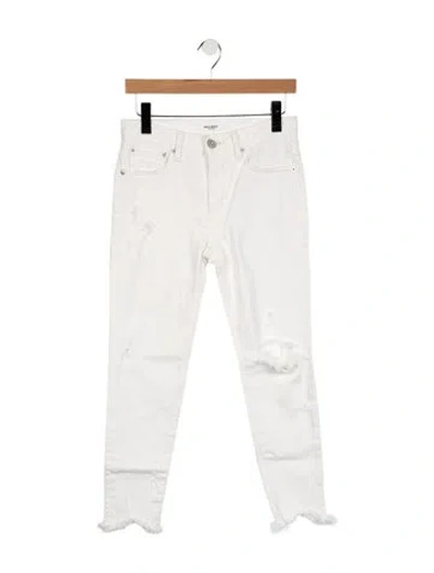 Pre-owned Moussy High-rise Skinny Leg Jeans In White