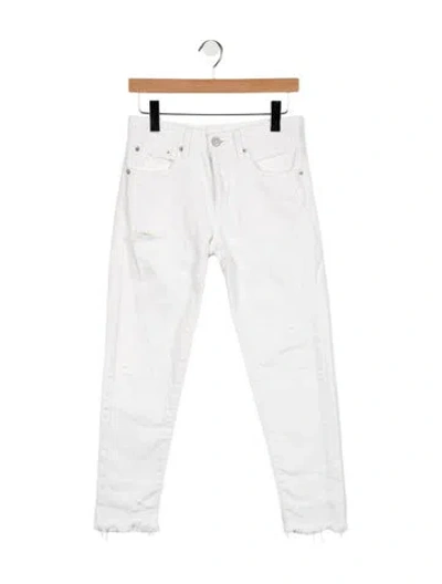 Pre-owned Moussy High-rise Skinny Leg Jeans In White