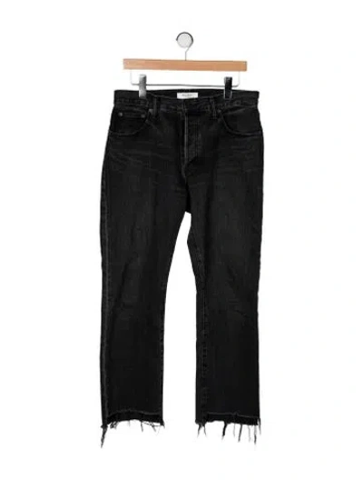 Pre-owned Moussy High-rise Straight Leg Jeans In Black