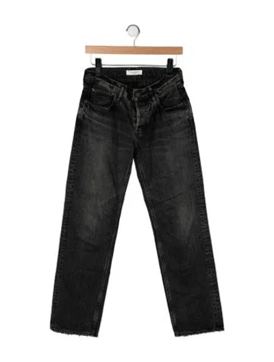 Pre-owned Moussy High-rise Straight Leg Jeans In Black