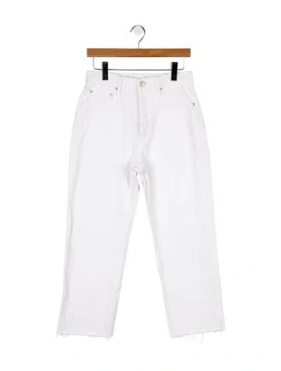 Pre-owned Moussy High-rise Straight Leg Jeans In Blue