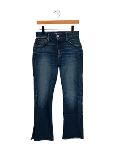 Pre-owned Moussy High-rise Straight Leg Jeans In Blue