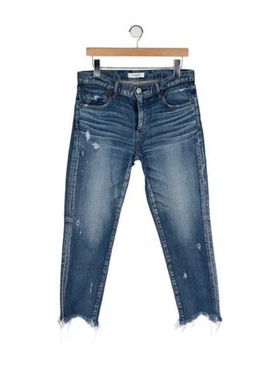 Pre-owned Moussy High-rise Straight Leg Jeans In Blue