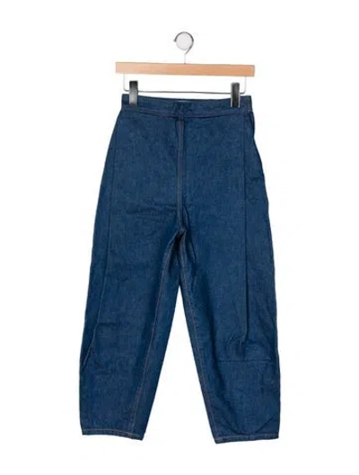 Pre-owned Moussy High-rise Straight Leg Jeans In Blue
