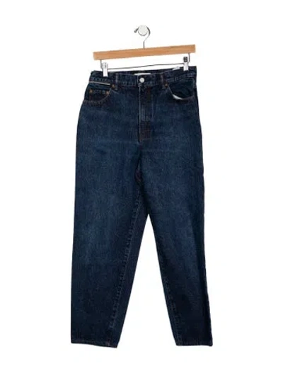 Pre-owned Moussy High-rise Straight Leg Jeans In Blue