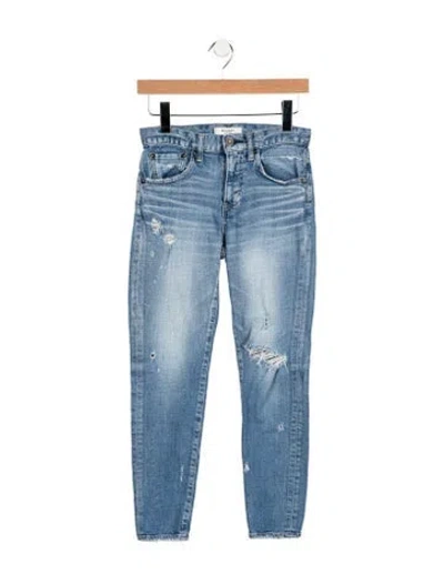 Pre-owned Moussy High-rise Straight Leg Jeans In Blue