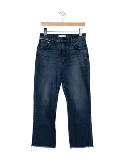 Pre-owned Moussy High-rise Straight Leg Jeans In Blue