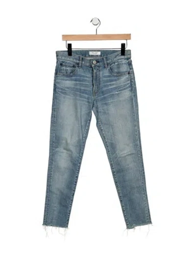 Pre-owned Moussy High-rise Straight Leg Jeans In Blue