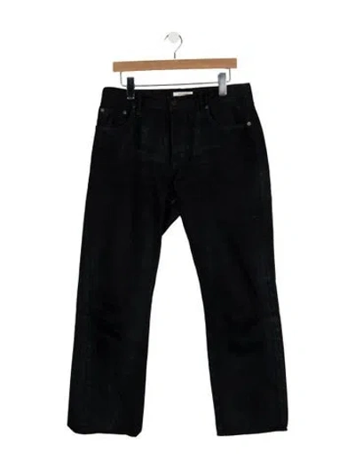 Pre-owned Moussy High-rise Straight Leg Jeans In Blue