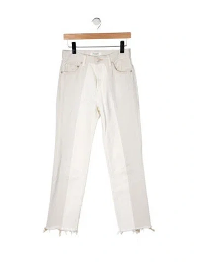 Pre-owned Moussy High-rise Straight Leg Jeans In Neutral