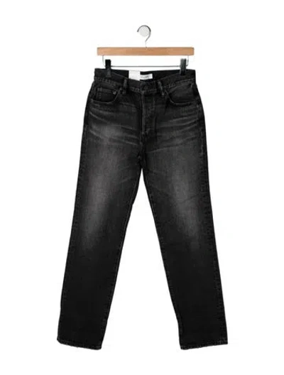 Pre-owned Moussy High-rise Straight Leg Jeans W/ Tags In Black