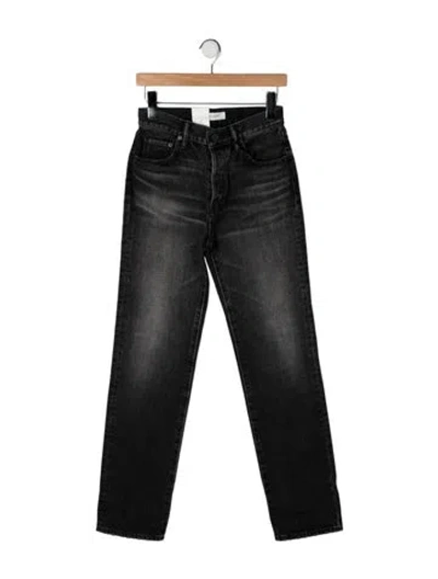 Pre-owned Moussy High-rise Straight Leg Jeans W/ Tags In Black