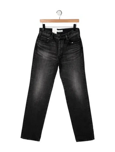 Pre-owned Moussy High-rise Straight Leg Jeans W/ Tags In Black