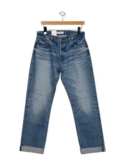 Pre-owned Moussy High-rise Straight Leg Jeans W/ Tags In Blue