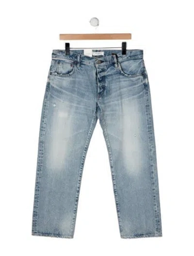 Pre-owned Moussy High-rise Straight Leg Jeans W/ Tags In Blue