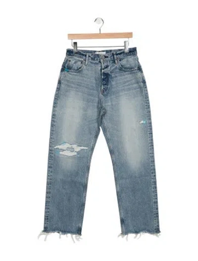 Pre-owned Moussy High-rise Straight Leg Jeans W/ Tags In Blue
