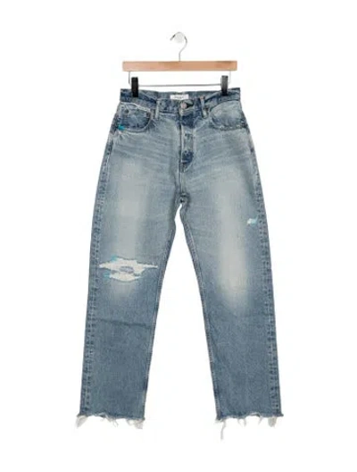 Pre-owned Moussy High-rise Straight Leg Jeans W/ Tags In Blue
