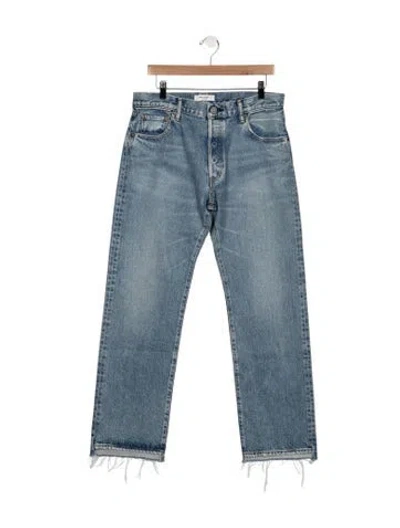 Pre-owned Moussy High-rise Straight Leg Jeans W/ Tags In Blue