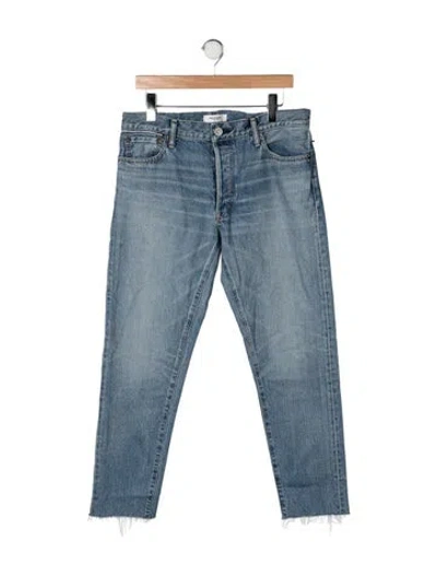 Pre-owned Moussy High-rise Straight Leg Jeans W/ Tags In Blue