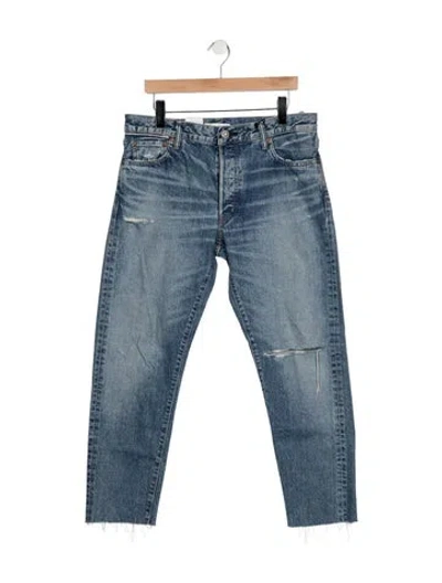 Pre-owned Moussy High-rise Straight Leg Jeans W/ Tags In Blue