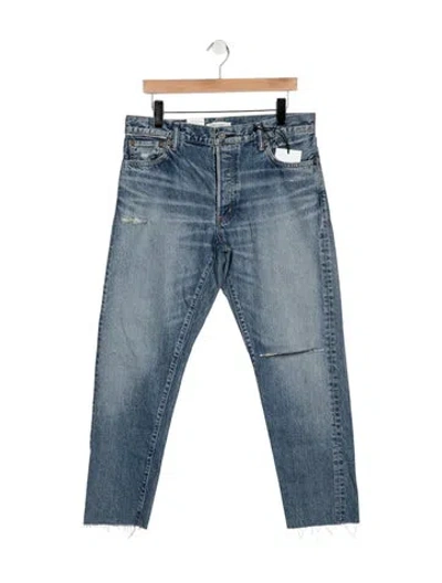 Pre-owned Moussy High-rise Straight Leg Jeans W/ Tags In Blue