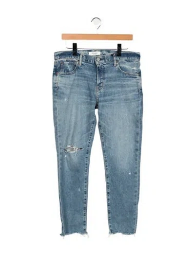 Pre-owned Moussy High-rise Straight Leg Jeans W/ Tags In Blue