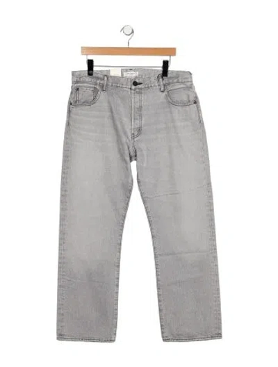 Pre-owned Moussy High-rise Straight Leg Jeans W/ Tags In Gray