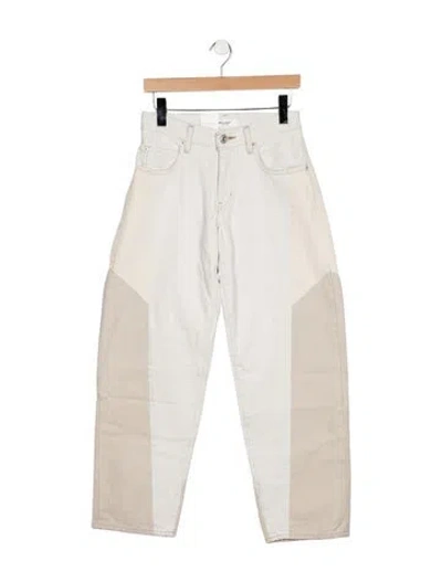 Pre-owned Moussy High-rise Straight Leg Jeans W/ Tags In Neutrals