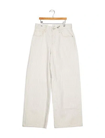Pre-owned Moussy High-rise Straight Leg Jeans W/ Tags In White