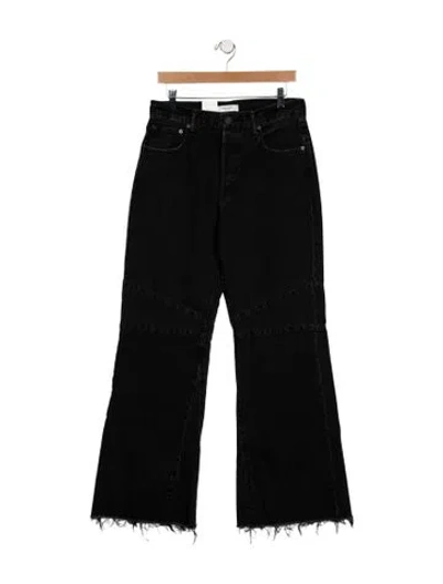 Pre-owned Moussy High-rise Wide Leg Jeans In Black