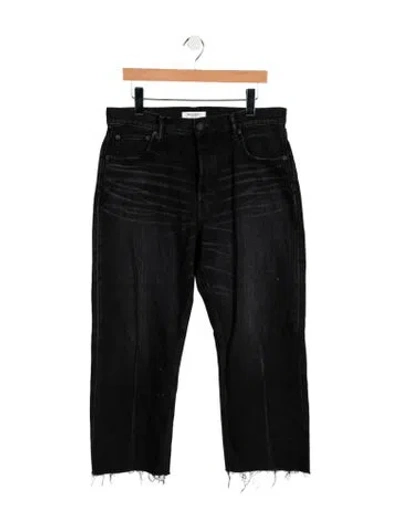 Pre-owned Moussy High-rise Wide Leg Jeans In Black