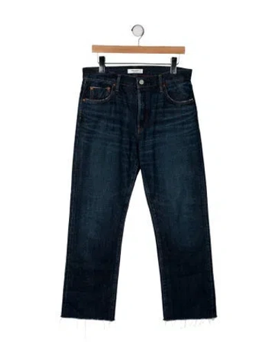 Pre-owned Moussy High-rise Wide Leg Jeans In Blue
