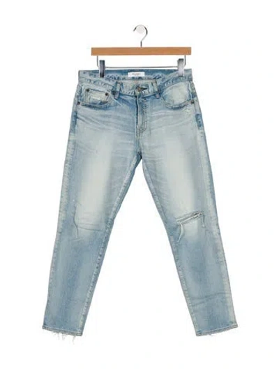 Pre-owned Moussy High-rise Wide Leg Jeans In Blue
