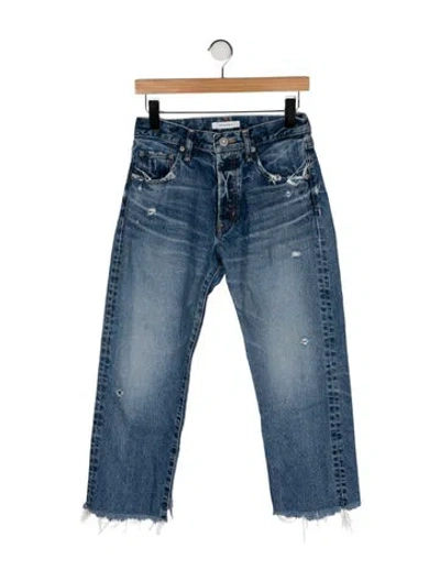 Pre-owned Moussy High-rise Wide Leg Jeans In Blue